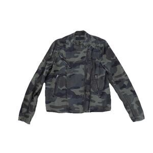 BLANK NYC green camouflage jacket moto military size Small